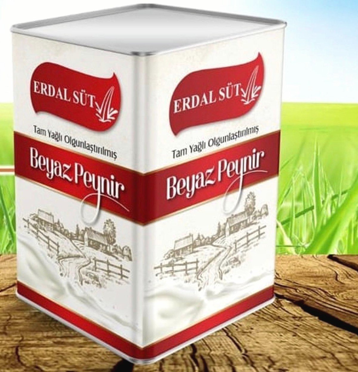 Erdal Süt klasik beyaz peynir teneke ambalajı